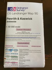 OS Landranger Penrith & Keswick Map Laminated 90 – Ordnance Survey 90