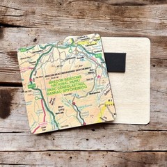 OS Map Wooden Square Magnet – Brecon Beacons National Park (General merchandise)