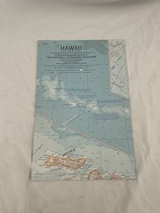 Vintage National Geographic Map Hawaii July 1960