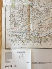 1952 Ordnance Survey One Inch Seventh Series Map 140 Llandovery (incl Llandilo )