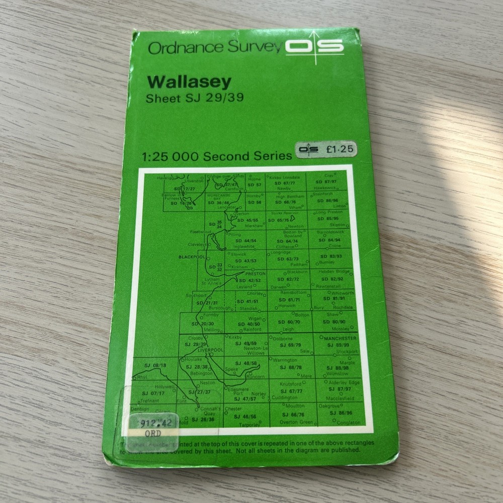 WALLASEY Liverpool Ordnance Survey Second Series Map SJ29/39 1976 Anfield Walton