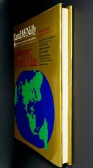 RAND MCNALLY WORLD ATLAS LE 1987 GOLD FOIL Contemporary Coffee Table Book HC VGC