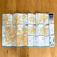 1971 Large ESSO Road Map Midlands & East Anglia Vintage Historic Old British Map