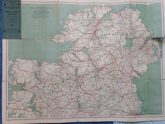 BACON’S MOTOR ROAD MAP No 4- Ireland North/South [TWO MAPS IN ONE] circa 1930