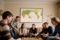 Map of The World Wall Chart Poster Mural School Classroom Home Decor（120x80cm ）