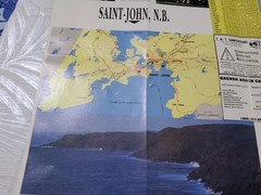 ❤️Vintage 1991❤️Atlantic Provinces Maritimes at a Glance Map❤️RARE PLEASE LOOK❤️