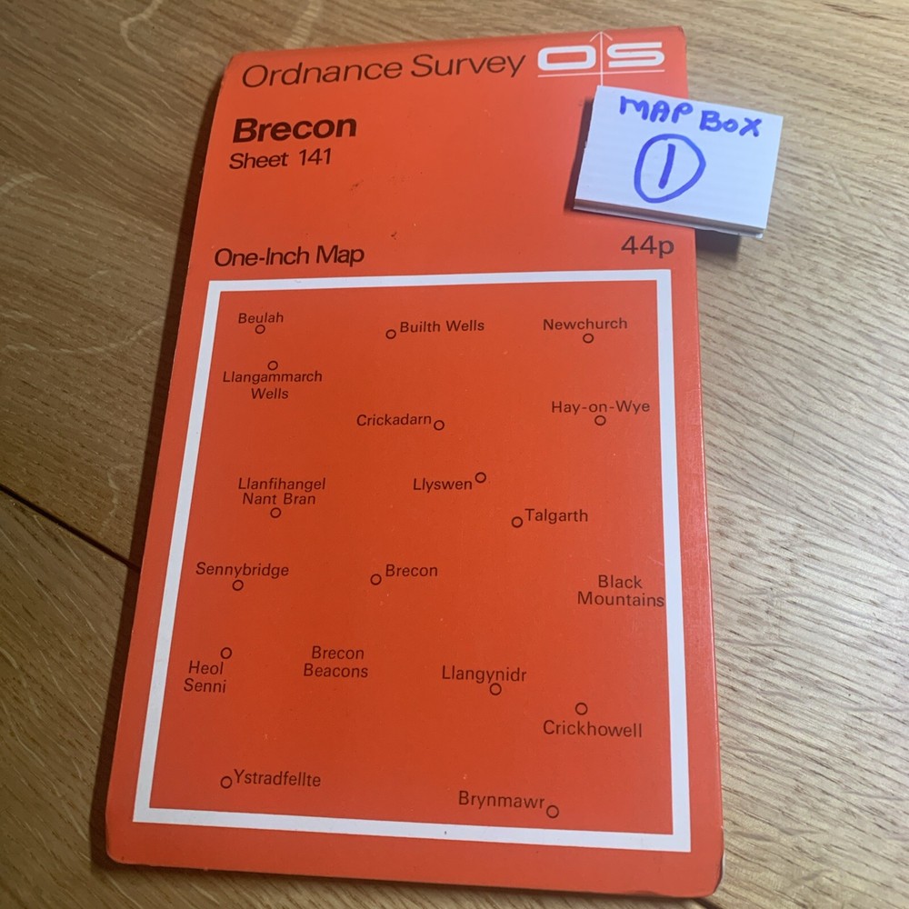 OS Ordnance Survey One Inch Map, Brecon, sheet 141