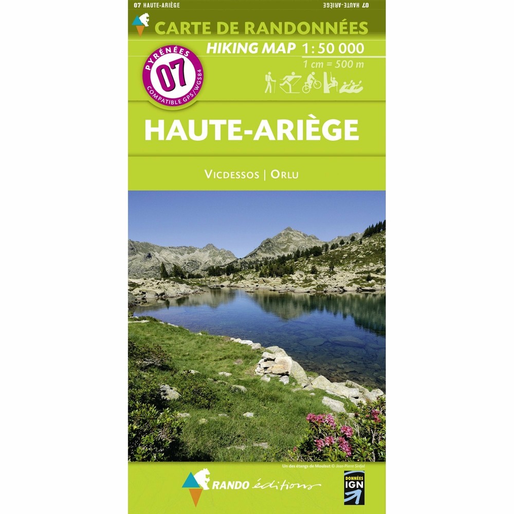 Pyrenees Map: 07 Haute Ariege Rando Editions France walking hiking