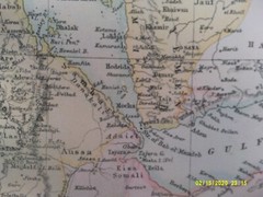Antique Map. ARABIA. EGYPT, NUBIA & ABYSSINIA. c1900. VG.