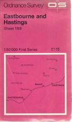 EASTBOURNE HASTINGS No 199 1974 39589 1.500 000 First Series Ordnance Survey Map