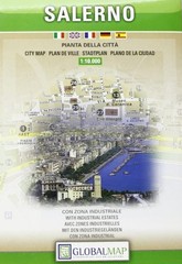 SALERNO, ITALY – CITY MAP (ENGLISH, SPANISH, FRENCH, By Litografia Artistica NEW