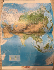 Lot of 5 Vintage Hardcover & 1 Paperback Illustrated World Atlas/Maps/Sea Charts