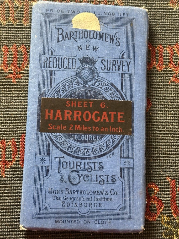 Bartholomew Harrogate No 6 Cloth Folding Tourists Cyclists Vintage Map