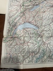 Carte Routiere De La Suisse Map fold out map vintage