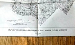 Lot of 3 paper geological maps of Montgomery County Maryland & Kensington USGS