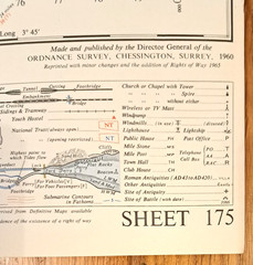 1960 Ordnance Survey One Inch Map – Okehampton Sheet 175 – Cloth Backed – V Good