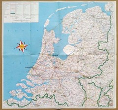 Shell Touring Map: Netherlands. Scale – 1:600,000 (1962).