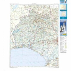 Spain Provincial Map: Huelva driving topographic 1:200K