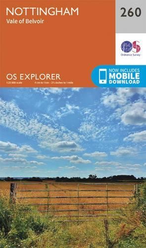 Nottingham, Vale of Belvoir (Map) OS Explorer Map