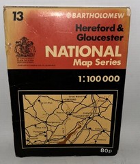 Bartholomew 1:100,000 National Map – Hereford & Gloucester, Sheet 13 – 1975