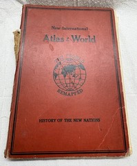 Antique 1921 New International Atlas of the World Geographical Publishing Co.