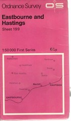 EASTBOURNE HASTINGS No 199 1974 39581 1.500 000 First Series Ordnance Survey Map