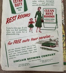 Vintage Sinclair Road Map 1953 Alabama – Georgia