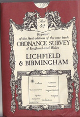 Ordnance Survey One Inch Old Series Sheet 42 Lichfield & Birmingham