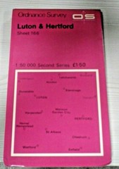 Landranger Series Ordnance Survey Map 1:50000 Sheet 166 Luton and Hertford