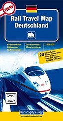 GERMANY RAIL TRAVEL MAP: KF.DE.RAIL *Excellent Condition*