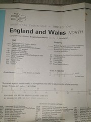 British Rail System Map England & Wales North ( A Geographia Map) 1977 (Large)