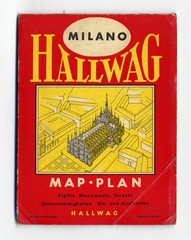 MILANO Hallwag city map vintage 1963 **see scans**