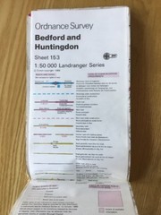 1994 Ordnance Survey Landranger Map 153 Bedford & Huntingdon (incl St Neots )