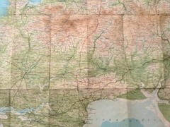 Vintage Pembroke Bartholomew’s Reduced for Tourists & Cyclists CLOTH Map