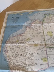 National Geographic Australia Land of Living Fossils Map Magazine 1979