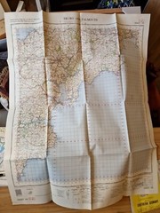 Ordnance Survey Map Of Great Britian – TRURO AND FALMOUTH – 1965 – 1/63360