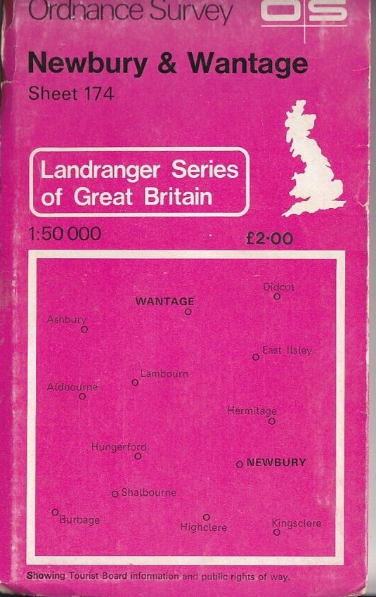Ordnance Survey 1:50,000 Map Landranger Sheet 174 Newbury & Wantage