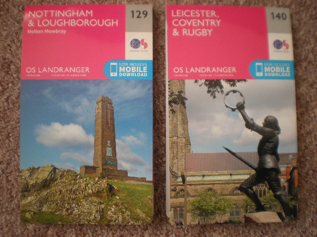 129 140 NOTTINGHAM LEICESTER LOUGHBORUGH, LOT LANDRANGER OS ORDNANCE SURVEY MAPS