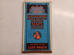 BARTHOLOMEWS CAPE WRATH ORDNANCE SURVEY MAP PAPER 3/- NET