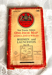 BODMIN & LAUNCESTON Ordnance Survey Sixth Edition One inch 1946 Sheet 186 Paper