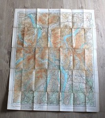 1924 Ordnance Survey Tourist Map LAKE DISTRICT 1 inch Lakes Lakeland Kendal