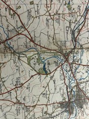 STRATFORD ON AVON Ordnance Survey Cloth 1 In Map 1920 Sheet 82 Contoured Warwick