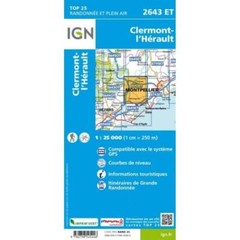 France 1:25K map 2643ET – Clermont-l’Hérault map