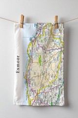 OS Map Tea-towel – Exmoor National Park (General merchandise)