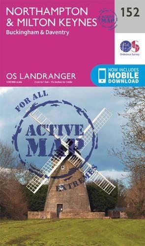 Northampton, Milton Keynes,Buckingham & Daventry (Map) OS Landranger Active Map