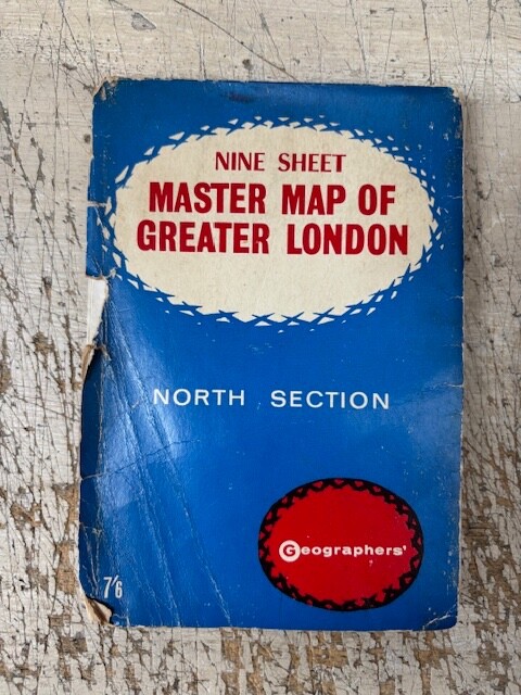 Nine sheet master map of Greater London Geographers’ map