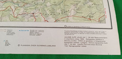 Julian Alps Mountain Map East Part – 1 : 50 000 Scale – 6th Edition 1984
