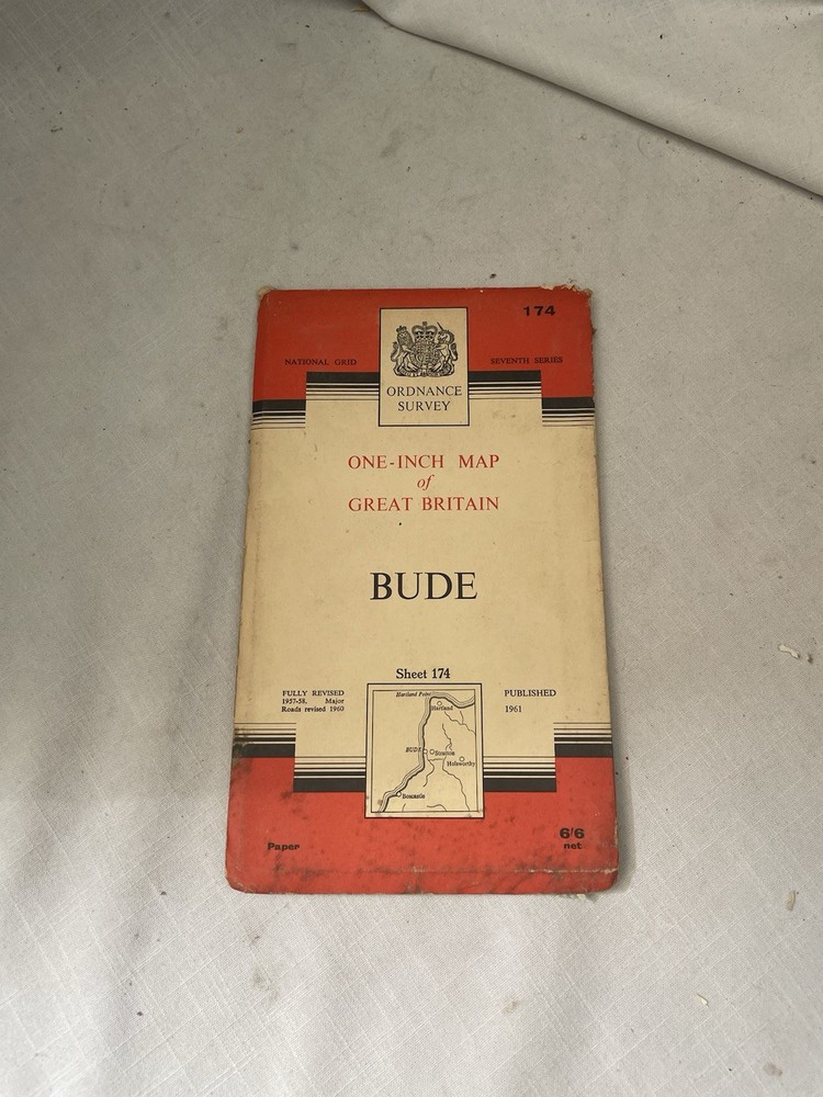 Vintage Ordnance Survey Map Of Great Britain Sheet 175 Bude Paper