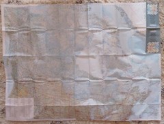 Large CANADA Canadian Country Folded Road Map 52″ x 38″ Approx Made in Germany