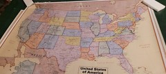 Lot of 3 VERY LARGE PRE-OWNED Laminated Maps of the WORLD, U.S.A., & EUROPE